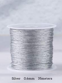 1 件 0.2-1 毫米金/银线花边绳手链项链编织绳适用于 DIY 流苏串珠香巴拉串珠宝制作配件 - 彩色 - 查看 16