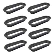 8Pcs/Set Non-StickTart Mold Tarte Ring Perforated Plastic Cutting Rings Mousse Circle Cutter DIY Baking Accessories - Black - View 5