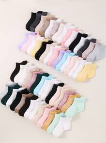 10 双新生儿幼儿男女通用袜子，适合日常生活，时尚透气婴儿袜子，男孩和女孩袜子，可爱，婴儿袜子新生儿，袜子包婴儿袜子男女通用 - 彩色 - 查看 3