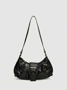 Dedoo 2024年热门美亚德风格复古热辣女孩Y2K豹纹单肩包圣诞礼物 - 黑色 - 查看 3