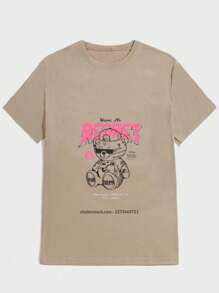 Unisex StreetWear T-Shirt 100% Cotton NEW! - Màu be - Xem 2