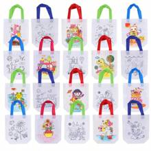 Túi Graffiti DIY cho trẻ em, Túi Graffiti bằng vải không dệt, Đồ dùng tô màu thủ công cho trẻ em trai gái, Túi Graffiti cho trẻ mới biết đi để tô màu, vẽ và đồ chơi giáo dục, Hộp đựng bút Graffiti, Túi Tote Graffiti - nhiều màu - Xem 6
