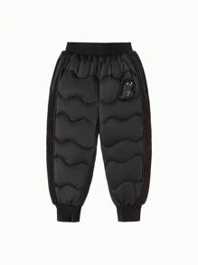 Balabala Boys' & Girls' Jogger Pants Warm Winter 2024 Collection - Black - View 4