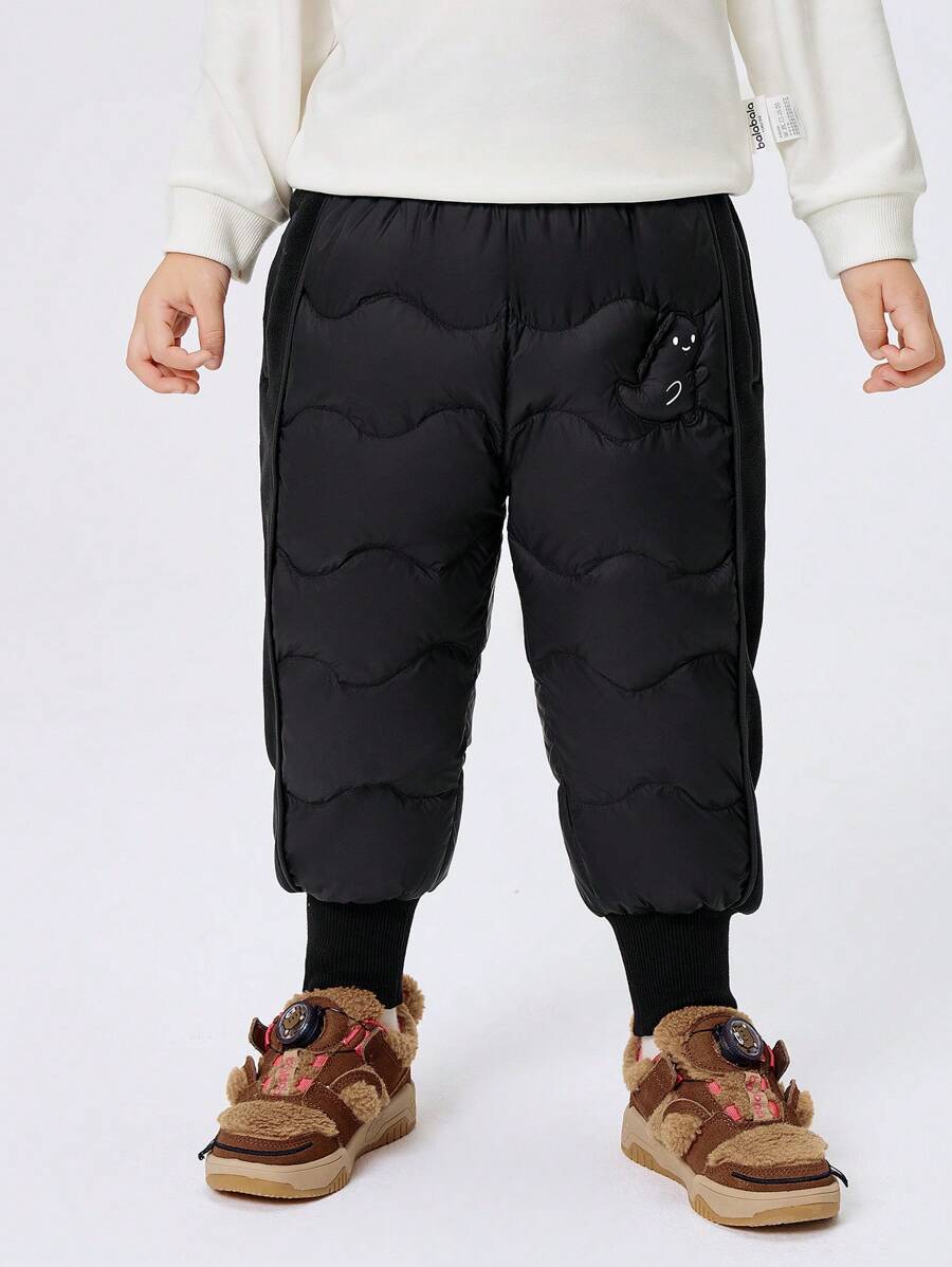 Balabala Boys' & Girls' Jogger Pants Warm Winter 2024 Collection - Black - View 1
