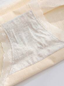 4条装内裤女士中腰甜美可爱蝴蝶结清新女士内裤柔软亲肤轻薄透气蕾丝少女学生三角裤仙女风基础内衣白色内裤粉色内衣 - 彩色 - 查看 7