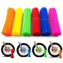 72 pezzi Set colorato di protezioni per raggi di moto/ATV/bicicletta, strisce per cerchioni di moto/bici