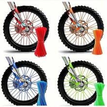 72 pezzi Set colorato di protezioni per raggi di moto/ATV/bicicletta, strisce per cerchioni di moto/bici
