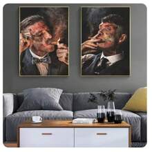 1 PEÇA Poster de Pintura em Tela Figura de Lenda da Máfia Gangster, Arte de Parede, Quadro Decorativo para Sala de Estar, Casa, Decoração de Escritório (Sem Moldura)