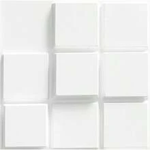 Kit 100 White 3D PVC Panels Decorative Wall Covering 25 Cm Various Models - 查看 2