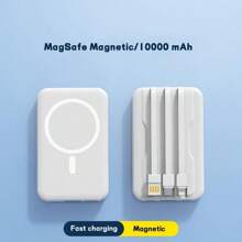 Magnetic Wireless Power Bank10000mAh MagPowerbank FastChargrs Phone External BatteryAccessories Charging Mobile Charger Suitable For Outdoor Play, Shopping, Traveling, Portable Power Supply Super Fast Charging, Magnetic Wireless Charging Bank,Portable Charger For Android And IPhone Devices With USB And Type-C Ports, Stable Polymer Lithium Battery. For Apple IPhone, IPad,Android Phone, Gifts For Family, Friends, Kids,Birthday,Christmas, Winter,