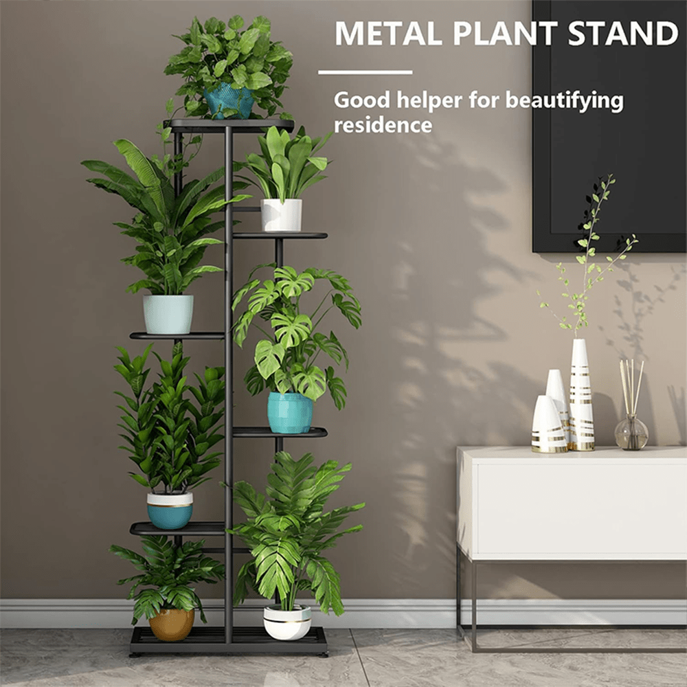 1 Pack 6 Layers Flower Pot Stand - Plant Holder Storage Shelf Rack For Home Garden Decoration - Creative Pots Organizer With Super Beautiful Design For Indoor Outdoor Decor