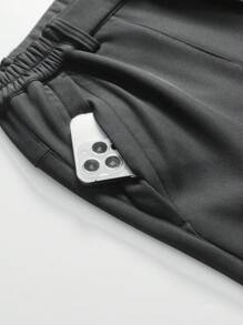 Men's Thermal-Lined Waterproof & Windproof Cargo Pants, Multi-Pocket Work Trousers, Casual Sports Pants, Anti-Scratch Hiking Pants - Dark Grey - View 6