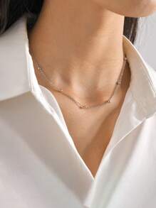 Women's Fashion Simple Sexy Necklace, Twist Rope Chain, Chain, Gold Jewelry Gold Accessories, Women Gifts, Choker Necklace, European And American Style Unisex Necklace, Sailor Rope Chain Necklace, Coffee Bean Necklace, Snake Chain, Oval Chain, Geometric Chain, Fashionable High-End Short Necklace Copper Clavicle Chain Choker Necklace, Golden Accessories, Style Women Gifts Daily Casual Wear, Fashion Jewelry