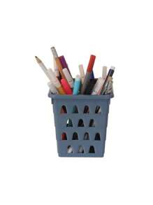 Uninjet Square Organizer Basket For Small Items In Assorted Colors Blue White Black Pink And Transparent For Any Environment - Màu xanh lam - Xem 2