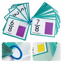 35 PCS Digital Operation Card For Early Childhood Education 1-12 Math Fraction Facts Cards Learning Activities Elementary School Students Math Learning Teaching Tools - Multicolor - View 11