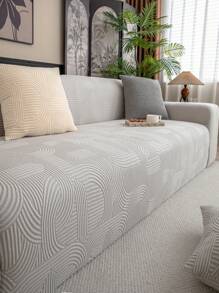 1 vỏ bọc ghế sofa vải nhung Jacquard họa tiết hình học, vỏ bọc ghế sofa co giãn vừa vặn kiểu đơn giản, thân thiện với vật nuôi, chống trượt, chống bụi bẩn, có thể giặt bằng máy, bảo vệ ghế sofa cho mọi mùa, tặng kèm 1 vỏ gối 45*45cm - Màu Xám nhạt - Xem 13