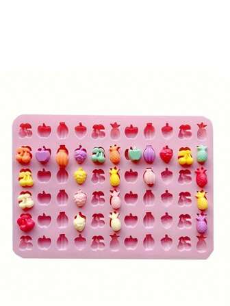 Mini Silicone Gummies Mold Chocolate Candy Making Mold For Baking Biscuits, Biscuits, Candies, Chocolate, Wax Melt Molds, Snack Baking Mold To Make Different Flavors Of Gummies, Such As Apples, Oranges, Raspberries, Strawberries, Jackfruits, Etc.