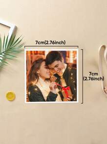 12pcs/1set Custom Photo Fridge Magnets, Personalized Square Hard Paper Cardstock Magnets 7x7cm, DIY Family Picture Decoration For Refrigerator, Magnetic Photo Display For Kitchen Or Office, Unique Personalized Gift For Mother's Day, Father's Day, Graduation, Wedding, Anniversary, Christmas, Valentine's Day, Housewarming, And Holiday Home Decor