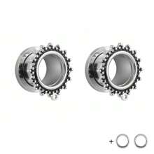 2PCS Screw 316L Stainless Steel Retro Ear Gauges Stretcher Piercing Ring Tunnels Expander Plugs Pair Selling