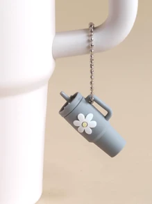 1 件时尚休闲爱彩色花朵钥匙扣创意奶茶杯小吊坠不倒翁钥匙扣杯子钥匙扣水瓶钥匙扣健身配套配件汽车配件包饰学院可爱哥特 Y2k 包饰挂绳带身份证夹汽车配件包饰 - 彩色 - 查看 15