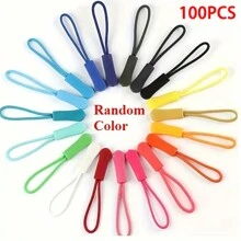 Juego de 50/100 piezas de etiquetas de recambio de cremallera de colores mixtos, clips duraderos para extender y reparar cordones de cremallera, aptos para maletas, mochilas, chaquetas, carteras, bolsos - Juego de tiradores de cremallera de colores surtidos