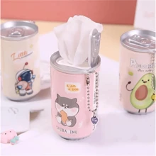 1pc/2pcs/3pcs/4pcs Cartoon Canned Wet Wipes, Creative Portable Mini 30-Count Wet Wipes, Cute Beverage Can Design, One-Time Cleaning Wet Wipes, Random Style