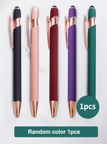 Pix cu bilă multifuncțional personalizat de lux, 1/2/3/5/10/20/30 buc, text/logo personalizabil, material metalic auriu-roz, atingere moale, corp din aluminiu, vârf mediu, stylus capacitiv, cu design stylus pentru ecran tactil - Multicolor (împărțit în mod egal pentru fiecare culoare) - Vizualizare 19