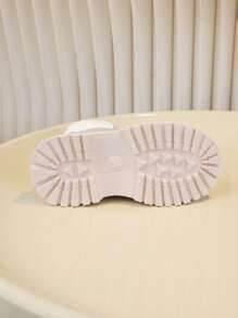 1 Đôi bốt trẻ em đế mềm thoải mái và đa năng, bốt ngắn cho bé gái có khóa kéo bên hông - Màu be - Xem 7