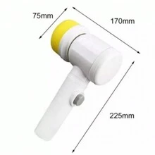 Escova Elétrica de Limpeza 5 em 1 Sem Fio Limpador Multiuso Prático Com Mais Duas Cabeças de Escova - BRANCO - Visão 6