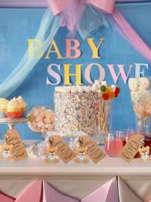 18 sztuk/zestaw prezentów niedźwiedzi (6 uroczych breloków niedźwiedzi + 6 torebek + 6 etykiet z papieru kraft z podziękowaniami) Zestaw prezentów na przyjęcie w lesie - nadaje się do dekoracji na przyjęcie urodzinowe, pamiątkowe prezenty, zawieszka niedźwiedzia, brelok na przyjęcie, torba prezentowa