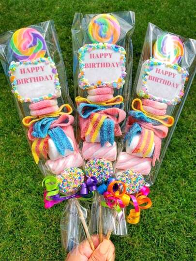 50/100pcs Transparent Candy Bags, Suitable For Party, Wedding, Gift Packaging, Food Baking, Holidays, Birthday, 2025 New Year Party, Graduation, Mother's Day Party Gifts