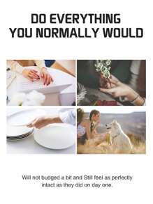 24 件长款杏仁形双色法式花朵设计全覆盖 ABS 假指甲套装，含 1 个指甲锉和 1 个果冻凝胶按压指甲 - 彩色 - 查看 4