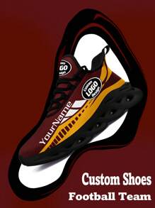 Men's Washington Football Designed Sneakers, Custom Logo Custom Name Customization Lightweight Comfortable Soft Bottom Sneakers For Men, Gym Training Breathable Tennis Shoes Unique Gift For Mom/Dad/Her/Him/Girlfriend/Boyfriend/Wife/Husband/Friend ﻿