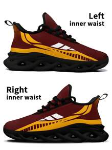 Men's Washington Football Designed Sneakers, Custom Logo Custom Name Customization Lightweight Comfortable Soft Bottom Sneakers For Men, Gym Training Breathable Tennis Shoes Unique Gift For Mom/Dad/Her/Him/Girlfriend/Boyfriend/Wife/Husband/Friend ﻿