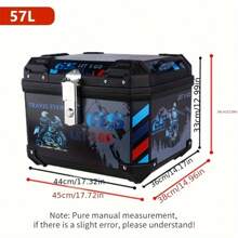 57L Motorrad Universal Topcase, für R1200GS R1250GS F800GS F850GS G310gs, große Kapazität Gepäckbox für Werkzeuge und Heckgepäck