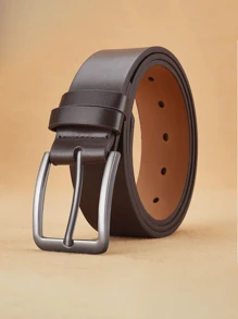 Cinto masculino estilo fashion, fivela retangular de metal, acessório clássico para negócios e casual, multifuncional durável, couro integral, adequado para jeans e calças chino, adequado para adolescentes, verão casual, atividades ao ar livre, esportes, viagens de férias, presentes de formatura, acessórios para vestidos de aniversário ou uso diário