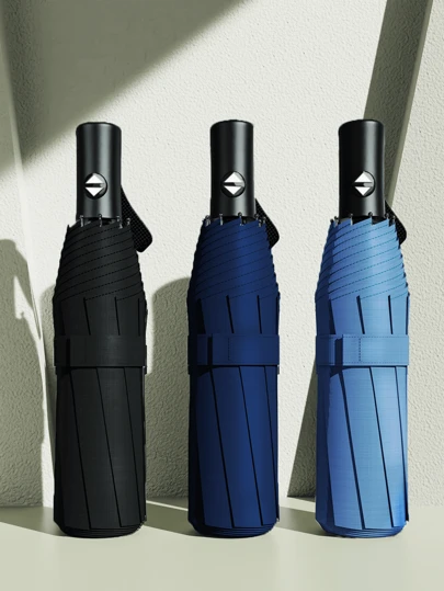 1把全自动8骨黑色雨伞，防风防晒，防紫外线反向折叠便携伞，商务单人伞（伞布、伞骨颜色和英文字母图案随机搭配），适用于学校、办公室、家庭、旅行、返校用品、春夏必备、伴娘礼物、房间、卧室装饰、海滩、旅行、男女皆宜、度假、可爱小物、母亲节礼物、卧室装饰、花园、厨房装饰、夏季、海滩、旅行必备、房间装饰、软萌、毕业季