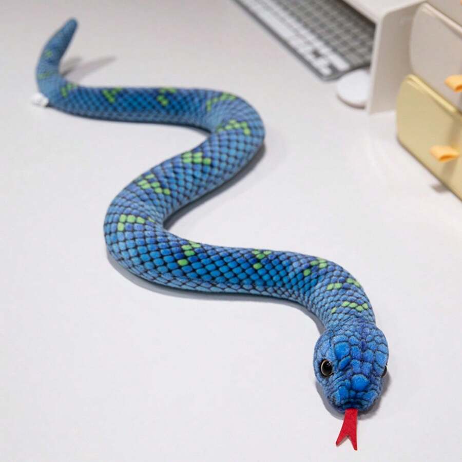 Plush Realistic Snake Shaped Toys, S-Shaped Python Soft Stuffed Animal ...