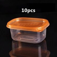 10 stuks 280 ml herbruikbare plastic voedselcontainers met deksels, transparante bentobox voor picknick, dessert, multifunctioneel