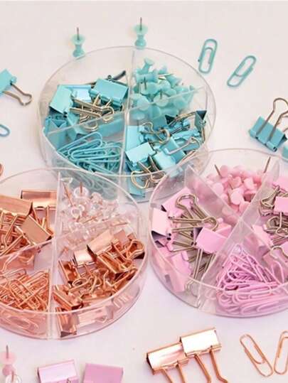 1 Set Multi-Function Paperclips, Binder Clips, Staples Combination Office & School Supplies,Back To School,School Supplies