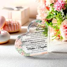 1 pieza Placa acrílica con forma de rompecabezas y soporte de escritorio como regalo para hija - Regalos de hija de madre para cumpleaños, graduación, bodas - Regalos de Acción de Gracias y Navidad para hijas - Para decoración de hogar, habitación o oficina