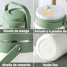 便携式午餐盒，304不锈钢午餐盒，防漏保温午餐盒，适合居家、学校、办公室和户外旅行储存食物 - 綠色 - 查看 4