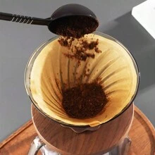 Pour Over Coffee Filters, One-Time Wooden Pulp Cone Shaped Coffee Filter Papers For Dripper Cup - Multicolor - View 12
