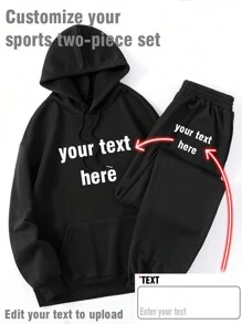 Customizable Gift For Girlfriend/Wife, Valentine's Day Gift, Christmas Gift, Thanksgiving Gift - Add Your Own Text (Slogan/Meme/Name/Company Logo/Nickname) To Design Your Personalized Printed Hoodie, Sweatshirt, Shirt, T-Shirt, Logo Business Apparel | Wedding Gift | Party Outfit | Birthday Gift | Halloween Costume | Christmas Outfit,Ornamental,Dawg,Stylish,Fashion,Hipster,Contracted,Easy Costume,Minimal Chic,Casual,Cute,Unique,Custom,Belle Costume,Ideal Gifts For Her,Family,Friends,Pink Girls,For Holiday,For Vacation,For Anniversaries - Black - View 1