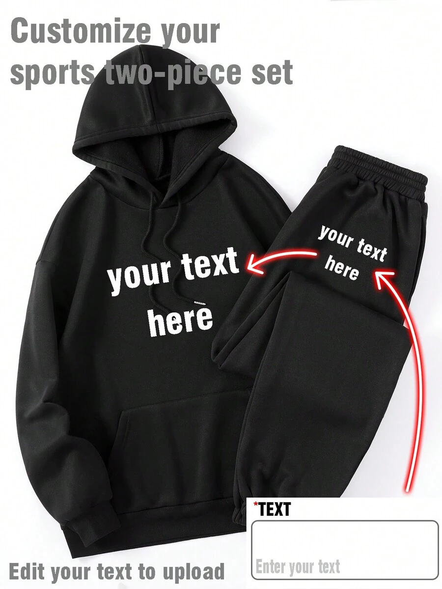 Customizable Gift For Girlfriend/Wife, Valentine's Day Gift, Christmas Gift, Thanksgiving Gift - Add Your Own Text (Slogan/Meme/Name/Company Logo/Nickname) To Design Your Personalized Printed Hoodie, Sweatshirt, Shirt, T-Shirt, Logo Business Apparel | Wedding Gift | Party Outfit | Birthday Gift | Halloween Costume | Christmas Outfit,Ornamental,Dawg,Stylish,Fashion,Hipster,Contracted,Easy Costume,Minimal Chic,Casual,Cute,Unique,Custom,Belle Costume,Ideal Gifts For Her,Family,Friends,Pink Girls,For Holiday,For Vacation,For Anniversaries - Black - View 1