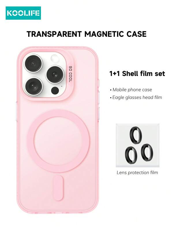 1 pezzo Custodia protettiva per telefono Koolife in PC+TPU, antiscivolo, antimpronta, antigraffio, realizzata con tecnologia IMD, con pulsanti elettroplaccati, sensazione di pelle gelata liscia, compatibile con 16/16Pro/16Plus/16ProMax 15/15Pro/15ProMax/15Plus/14Plus/14Pro/14ProMax/14/13ProMax/13Pro/13/12ProMax/12Pro/12/11/11ProMax