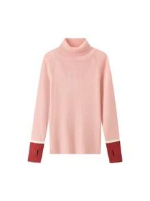 Annil Ropa infantil, Suéter de cuello alto tejido de lana para mantener caliente en invierno para niños y niñas.