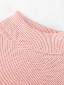 Annil Ropa infantil, Suéter de cuello alto tejido de lana para mantener caliente en invierno para niños y niñas.