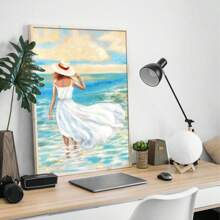 1 tấm áp phích vải bạt, nghệ thuật hiện đại, sóng biển, món quà lý tưởng cho phòng ngủ, phòng khách, hành lang, nghệ thuật treo tường, trang trí tường, trang trí mùa đông, trang trí nội thất, không khung - Nhiều màu - Xem 2