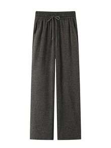 Traje deportivo casual y a la moda para mujer, pantalones de pierna ancha sueltos, elegantes y delgados, chill top y pantalones con capucha para otoño e invierno, textura suave y cómoda, tops transpirables de tallas grandes, adecuados para fiestas, Navidad, reuniones, deportes, jogging, ejercicio, golf y ropa diaria de trabajo. - Gris Oscuro - Ver 9